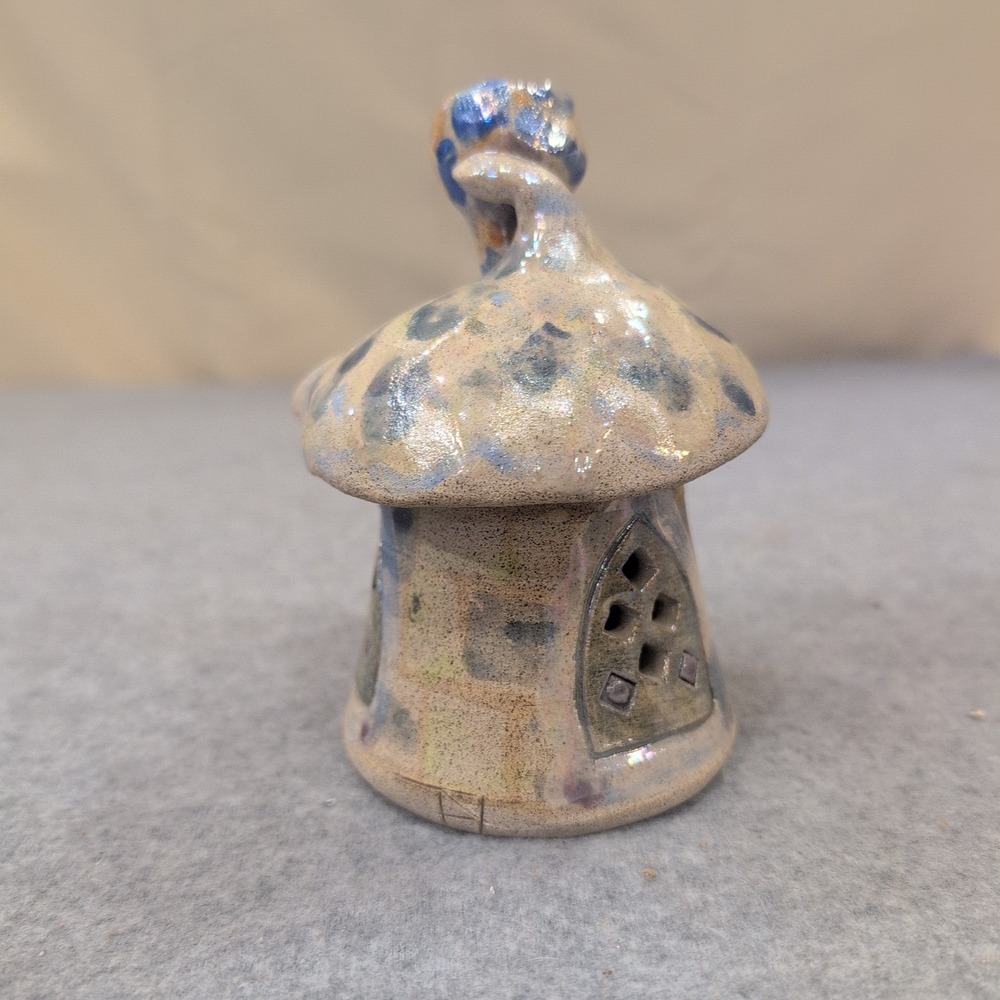 Tay Nunn Alabama Artist Handcrafted Miniature Ceramic 3 Fairy Houses Pottery - Picture 7 of 12